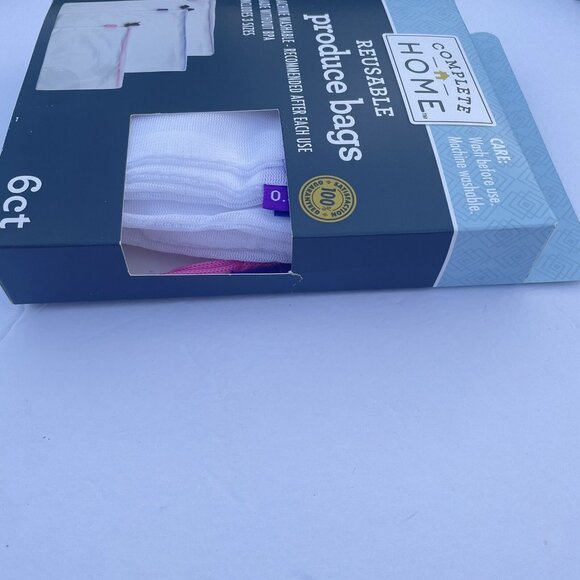 Complete Home Set of 6 reusable mesh produce bags Incluide 3 Size - Picture 3 of 5